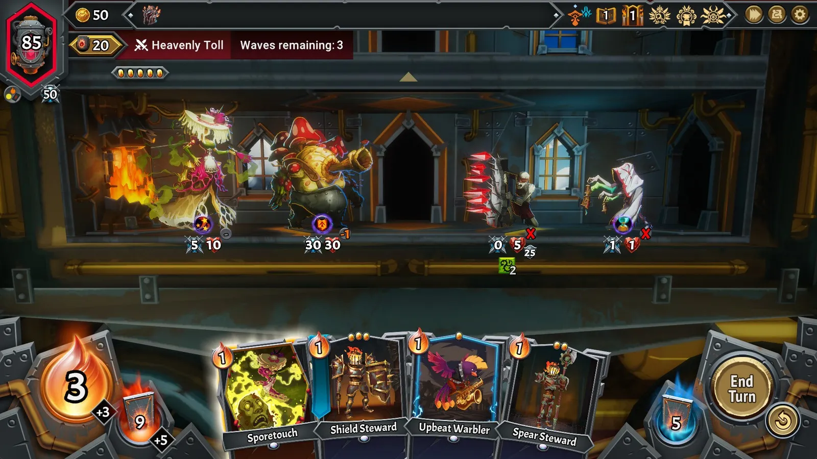 Captura de divulgação de Monster Train 2 na versão de PC.