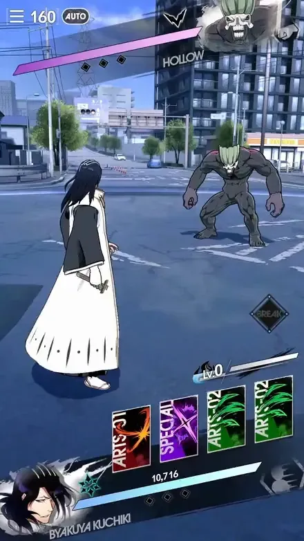 Imagem oficial do combate de BLEACH Mirrors High.