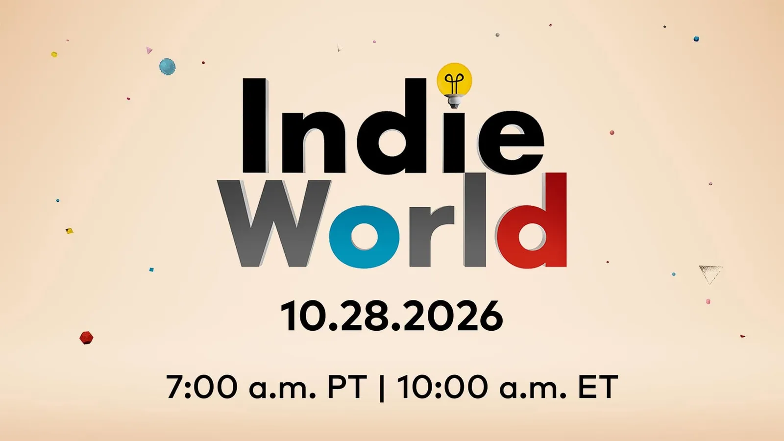 Arte oficial do Indie World de 28 de outubro de 2026.